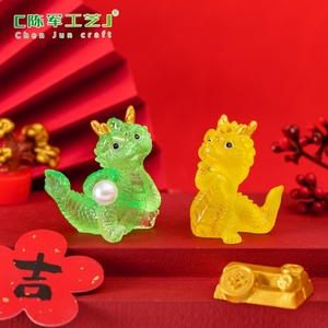 Figura de Dragón de Año Nuevo, Creativa, Linda, Semitransparente, de Weij Micro-Landscape, Set de Caja Sorpresa, Accesorios, Pequeña Decoración de Escritorio - Product Image 5