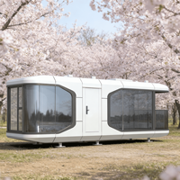 Maison capsule N38 à installation facile, maison préfabriquée intelligente avec contrôle intelligent, pour hôtel, maison, usage résidentiel, avec balcon et salle de bain