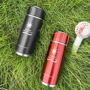 Soudron Alkaline Flask nước PH 8-10 cân bằng thép không gỉ 7 loại quả bóng khoáng chai nước Flask với bộ lọc - Product Image 1