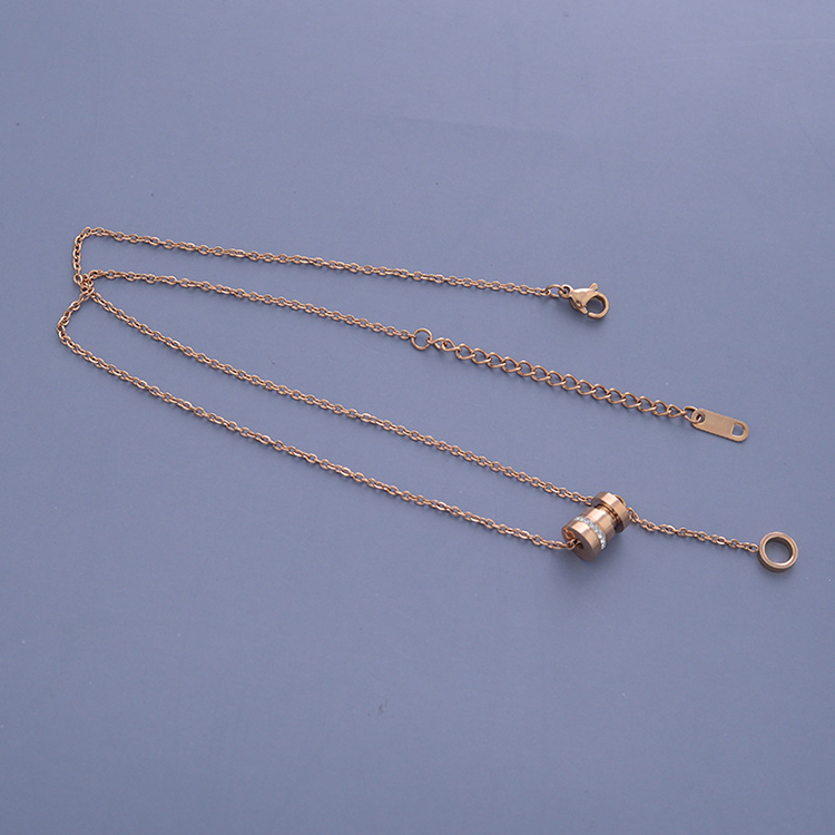 玫瑰金绳蛇链项链女士男士时尚绳链饰品礼品 - buy stainless steel