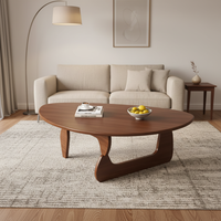 Table basse japonaise en bois massif de forme extraterrestre pour salon et balcon, table triangulaire moderne de luxe simple, OEM