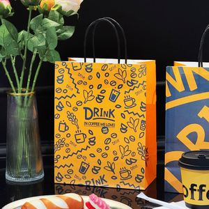 Custom-Printed Recycled Kraft <b>Paper</b> <b>Bags</b> with Handles for Restaurant Takeaway Food Packaging and <b>Store</b> Promotion - Product Image 6