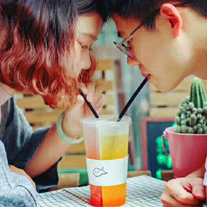 All'ingrosso negozio di tè gemello <span class=keywords><strong>mezza</strong></span> <span class=keywords><strong>tazza</strong></span> 24oz monouso <span class=keywords><strong>tazza</strong></span> di Modulare spessa di plastica con coperchio opzionale - Product Image 5