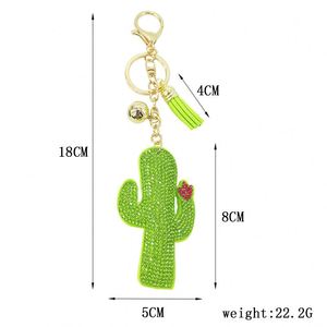 Meilleures ventes : Porte-clés en velours coréen en forme de <span class=keywords><strong>cactus</strong></span>, pendentif <span class=keywords><strong>DIY</strong></span> avec strass, porte-clés en forme de plante <span class=keywords><strong>cactus</strong></span>, pompon, accessoires pour sac <span class=keywords><strong>à</strong></span> main - Product Image 6