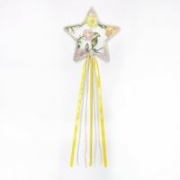 Baguette de princesse pour filles baguettes de jouet magiques pour habiller Costume d'halloween fête d'anniversaire fleurs brodées baguettes d'étoiles