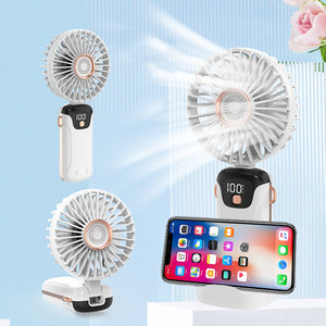 Mini-ventilateur portable rechargeable <span class=keywords><strong>en</strong></span> <span class=keywords><strong>gros</strong></span>, 1200 mAh, trois vitesses, affichage LED, chargement USB, écologique, pour voiture/camping-car - Product Image 3
