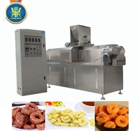 Ligne de production d'extrusion automatique de snacks soufflés au riz et au maïs 250 kg/h, machine à souffler les boules de fromage, usine de production alimentaire