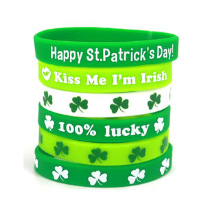 Youmigift Artículos <span class=keywords><strong>de</strong></span> Regalo Económicos, Nuevas Pulseras <span class=keywords><strong>de</strong></span> Silicona Personalizadas, <span class=keywords><strong>Pulsera</strong></span> <span class=keywords><strong>de</strong></span> Silicona con Trébol <span class=keywords><strong>de</strong></span> la Suerte, <span class=keywords><strong>Pulsera</strong></span> <span class=keywords><strong>de</strong></span> <span class=keywords><strong>Buena</strong></span> Suerte - Product Image 1