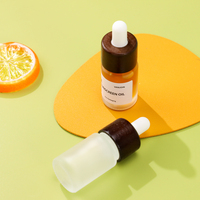 Flacon compte-gouttes en verre dépoli premium 10 ml - Contenant avec bouchon en bois pour huile à barbe, soins de la peau, flacon d'essence liquide personnalisable