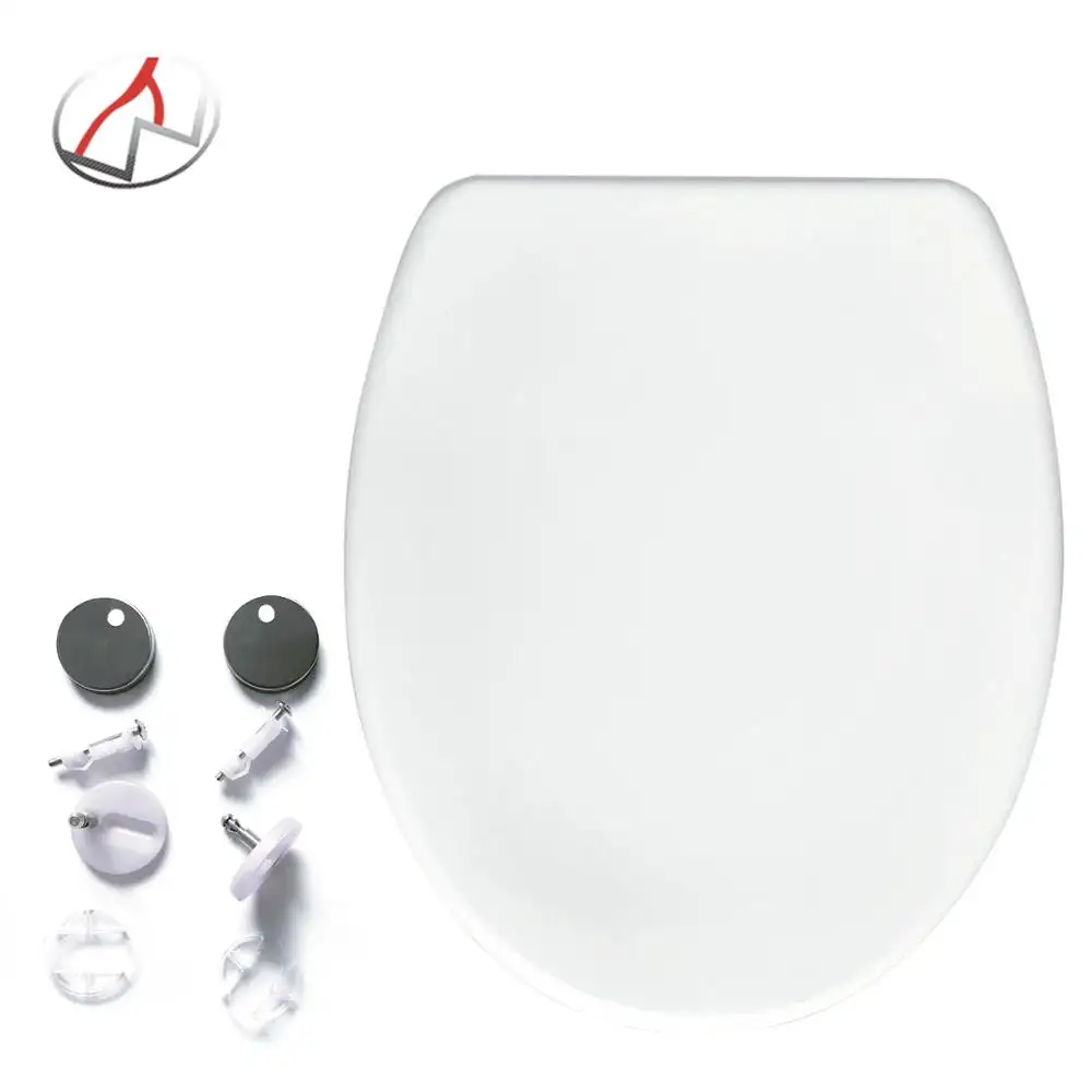 Soft Close Scharnier Uf Toiletbril Een Knop Quick Release Ronde Vorm Ureum Toilet Seat