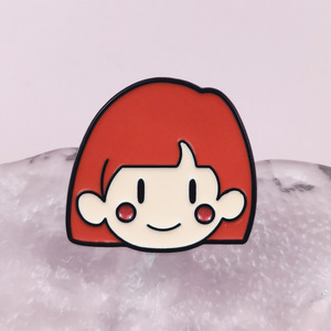 Broche en métal Fille Souriante <span class=keywords><strong>de</strong></span> Dessin Animé, Badge Tête <span class=keywords><strong>de</strong></span> Poupée Mignonne, Accessoires Personnalisés, Décoration <span class=keywords><strong>de</strong></span> Sac à Dos Anime <span class=keywords><strong>Avatar</strong></span> - Product Image 5