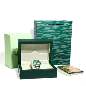 <span class=keywords><strong>Cuir</strong></span> vert de luxe <span class=keywords><strong>en</strong></span> stock boîte de rangement <span class=keywords><strong>en</strong></span> bois emballage cadeau boîtes de <span class=keywords><strong>montre</strong></span> avec design OEM/ODM peut faire logo or - Product Image 1
