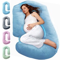 Nouveau design V C Oreiller en forme de U avec housse amovible, oreiller de maternité pour les femmes enceintes, les incontournables de la grossesse
