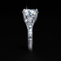 Bague ou alliance de mariage pour femme en argent sterling S925, luxe, grand diamant 5 carats 8CT VVS couleur D GRA Moissanite