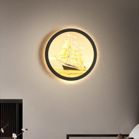 Led Art Déco Support Mural Lumières Intérieur Fond Rond Mur Chevet Luminaire Moderne Minimaliste Appliques Décoration Maison