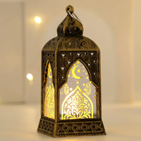 Nicro gros moyen-orient Ramadan suspendu lune étoile Temple islamique musulman en plastique décoration Eid Mubarak électrique veilleuse