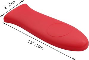 Hot Selling Cast Iron and Plastic Silicone <b>Pan</b> <b>Handle</b> Cover Non-Slip Heat-Resistant Pot <b>Handle</b> Sleeve Essential Cookware Parts - Product Image 2