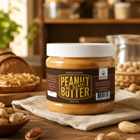 Autocollants personnalisés résistants à l'huile, de qualité alimentaire, pour l'emballage des pots de beurre de cacahuètes, adhésifs imperméables en rouleau