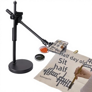 Support de prise de vue professionnel pour bureau avec éclairage <span class=keywords><strong>d</strong></span>'appoint pour diffusion en direct, support anti-tremblement pour téléphone et selfie pour influenceurs - Product Image 2