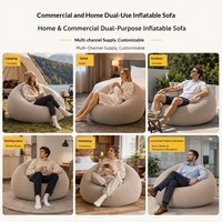 Canapé-lit gonflable portable pour salon, chambre, extérieur, parc, fauteuil gonflable en PVC floqué, pliable, imperméable