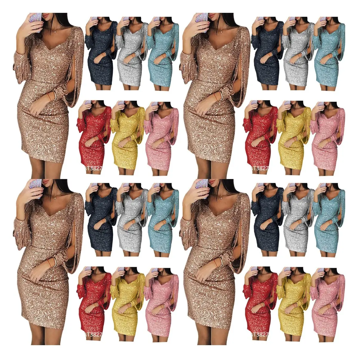 2023 Latest Design Solid Color Women Dresses Summer Ladies Low-cut Dress V Neck Strappy Chiffon Polka Dot Print Long Dress