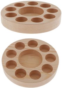 Expositor de madera para botellas de aceite esencial, 2 paquetes, organizador de almacenamiento de madera, contenedor de aceite de oliva, soporte para organizar - Product Image 4
