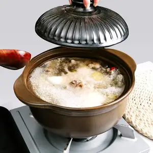 砂锅盘大锅铸铁砂锅盘带盖砂锅锅盖陶瓷炖锅优质蒸汽汤碗