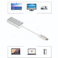 Kabel Konverter Adaptor Video USB 3.1 Tipe-C Jantan ke DP Betina 8K 60Hz, Cangkang Aluminium, Selubung PVC untuk Monitor Laptop
