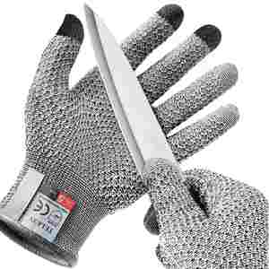 Level 5 Cut-Resistant <b>Touch</b> <b>Screen</b> <b>Gloves</b> Pineapple Pattern Glass Kitchen Food Grade Slaughter Fish Wear-Resistant - Product Image 1
