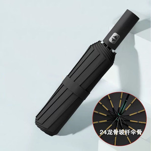 CHUVABAND Cadeaux d'affaires de luxe Parapluie entièrement automatique à 3 plis de haute qualité <span class=keywords><strong>anti</strong></span>-<span class=keywords><strong>UV</strong></span>, résistant au vent et aux intempéries, avec tube en fer de 23 pouces et 12 nervures - Product Image 2