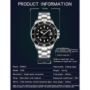 Reloj Automático para Hombre, Acero Inoxidable, Cristal, Analógico, Esfera Negra, Luminoso, Calendario, Resistente al Agua 30 bar, Reloj de Buceo - Product Image 2