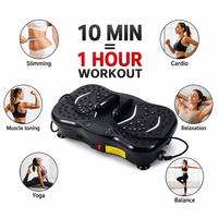 Plateforme de massage vibratoire 4D portable pour la maison, amincissante, pour l'exercice du corps entier, avec bandes de résistance
