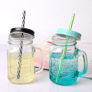 لتر بيع بالجملة مصنع إنتاج كأس ماسون الإبداعي لون شخصي للزوجين مشروب مع غطاء - Product Image 2