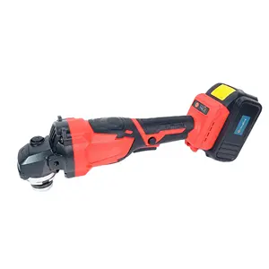 Portable Lithium Brushless Angle Grinder Multifunctional Polishing Machine Rechargeable Cordless Electric Angle Grinder Red Y01