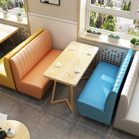 Cabines en cuir sur mesure pour restaurants hôtels cafés design commercial avec siège en bois magasin de restauration rapide utilisation dans le hall d'entrée
