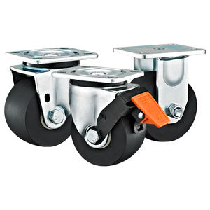 Rodízio Super Pesado Tipo A de 3, 4 e 5 Polegadas com Centro de Gravidade Baixo, Roda de Nylon para Carrinhos Industriais - Product Image 1