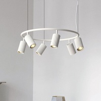 Luminaire suspendu en aluminium directionnel, cylindrique, à angle réglable, LED, lampe de restaurant, éclairage commercial pour salle à manger, 6000K, lumière du jour