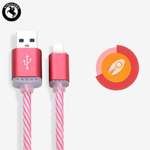 Câble de téléphone LED lumineux à charge rapide Micro USB et Type-C de 1,8 m avec gaine en nylon renforcée et LED clignotantes multicolores - Product Image 3