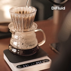 डिफ्फ्लूइड पेशेवर माइक्रोबैलेंस सफेद स्मार्ट कॉफी ब्रूइंग स्केल के लिए टाइमर ऐप नियंत्रण के साथ डिजिटल कॉफी स्केल - Product Image 3
