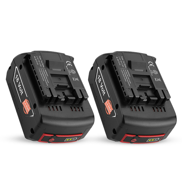 High-Capacity 18V 5.0Ah Double Pack Lithium-Ion Battery Compatible with Bosch Power Tools