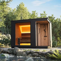 Design traditionnel de luxe personnalisé Cube extérieur 6 personnes multifonction grand espace salle de sauna
