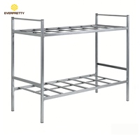 Lit superposé moderne et économique en métal pour dortoir scolaire, avec sommier grillagé, idéal pour appartements et hôtels