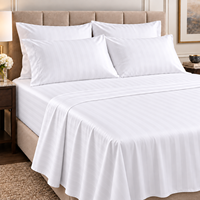 Parure de draps en coton égyptien personnalisée, drap plat, drap-housse, taie d'oreiller, poches profondes, Queen/King, marque privée, fabricant OEM