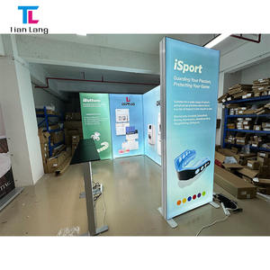New Design Durable <b>Advertising</b> Equipment 20x8ft Aluminum SEG Fabric LED Portable Display Stand Trade Show Booth Backlit Wall - Product Image 2