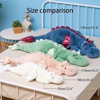 Grossistes de jouets en peluche professionnels bleu rose vert géant Dragon lesté jouets en peluche personnalisés pour les enfants cadeaux cool