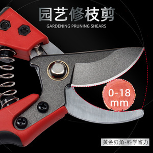 Lu Ban's Work Bypass Pruning Shears Stainless Steel Blade Red Handle 20-30 Mm For Branches Cutting - Product Image 3
