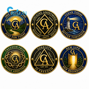 Llavero Personalizado con Medallón de Recuperación de la Sobería de Alcoholólicos y Coctónicos, Moneda de Desafío CA Personalizada - Product Image 3