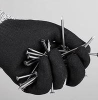 Gants de travail de sécurité résistants aux coupures de niveau 5 HPPE, tricotés, enduits de nitrile sablé, vente en gros