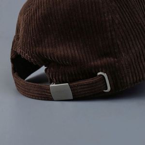 Casquette de baseball unisexe en velours côtelé avec visière en PU, nouvelle tendance mode décontractée pour l'extérieur, collection automne-hiver 2025 - Product Image 6