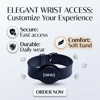 Großhandel 13,56MHz Lebensmittelechtes Silikon RFID NFC Armband, Verstellbar Wasserdicht 1K Chip ISO14443A/15693 mit Kundenspezifischem Aufdruck